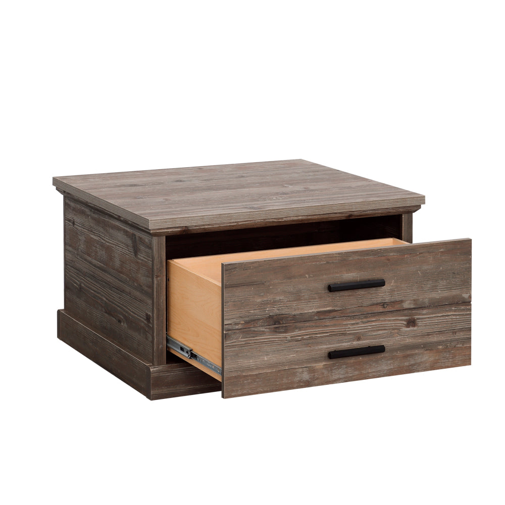 Sauder Aspen Post Coffee Table, in Pebble Pine Finish