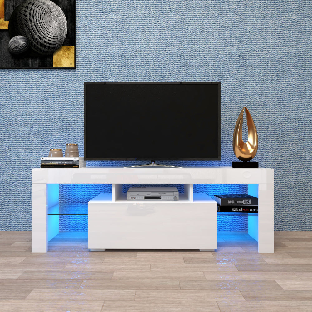 TV Stands for Living Room, Industrial TV Stand for Bedroom Furniture, Farmhouse TV Stand 80 Inch Television Stand , Modern Horizontal Wood and Metal Open Bookshelf
