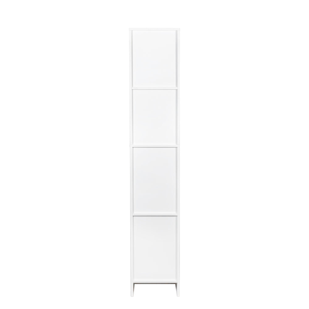Freestanding  Cabinet with Inadjustable Shelves and two Doors for Kitchen, Dining Room, White