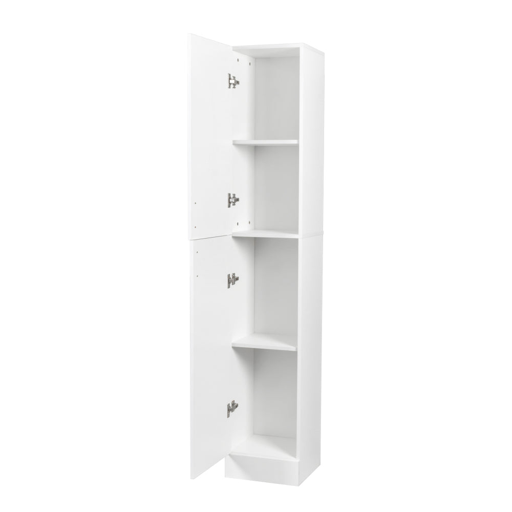Freestanding  Cabinet with Inadjustable Shelves and two Doors for Kitchen, Dining Room, White