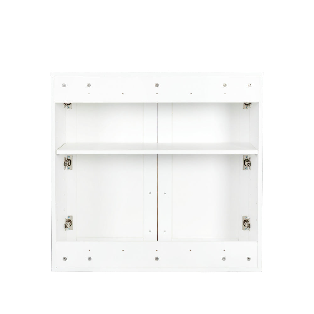 Stackable Wall Mounted Storage Cabinet, 11.81 "D x 31.50"W x 29.92 "H, White