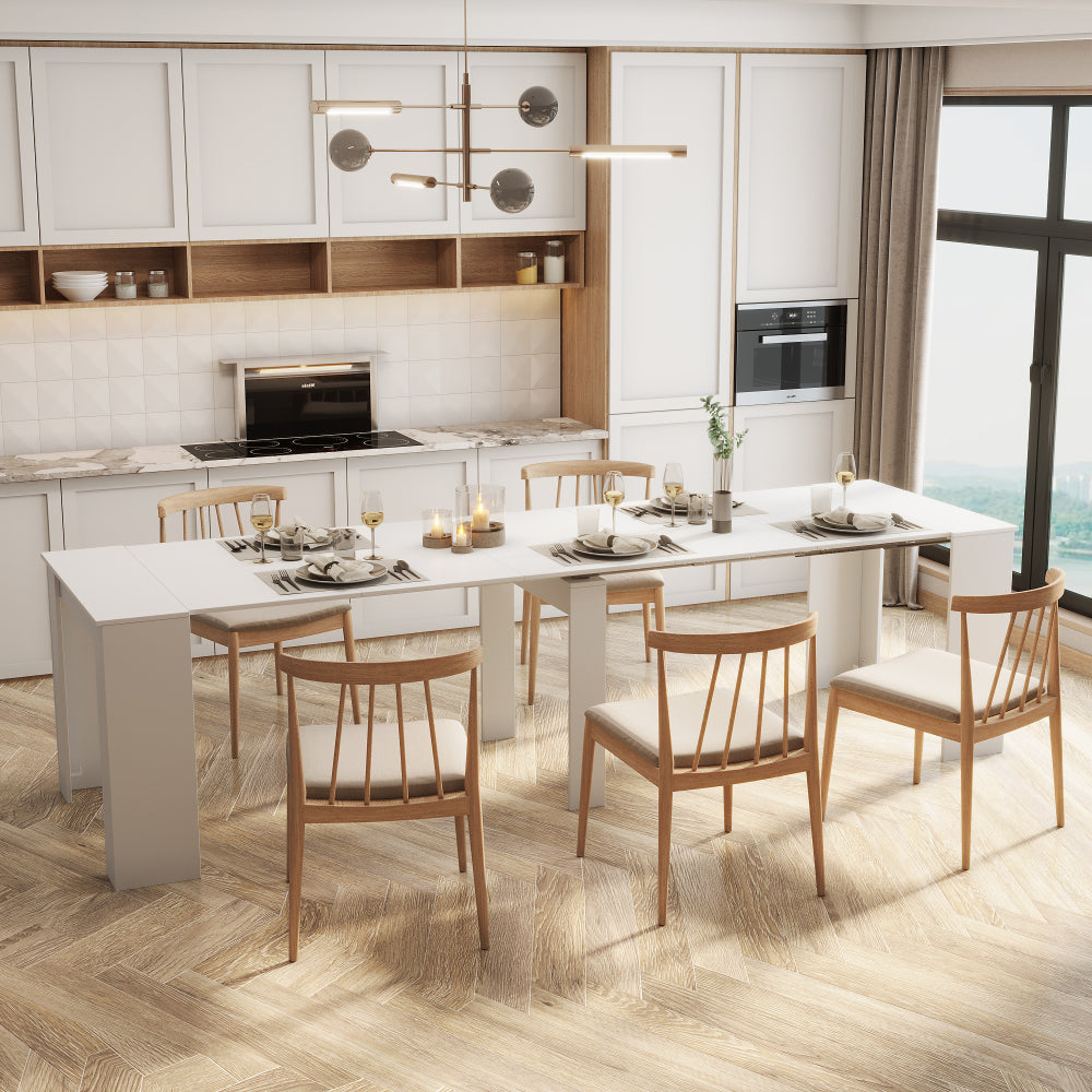 Modern Extendable Dining Table with Storage