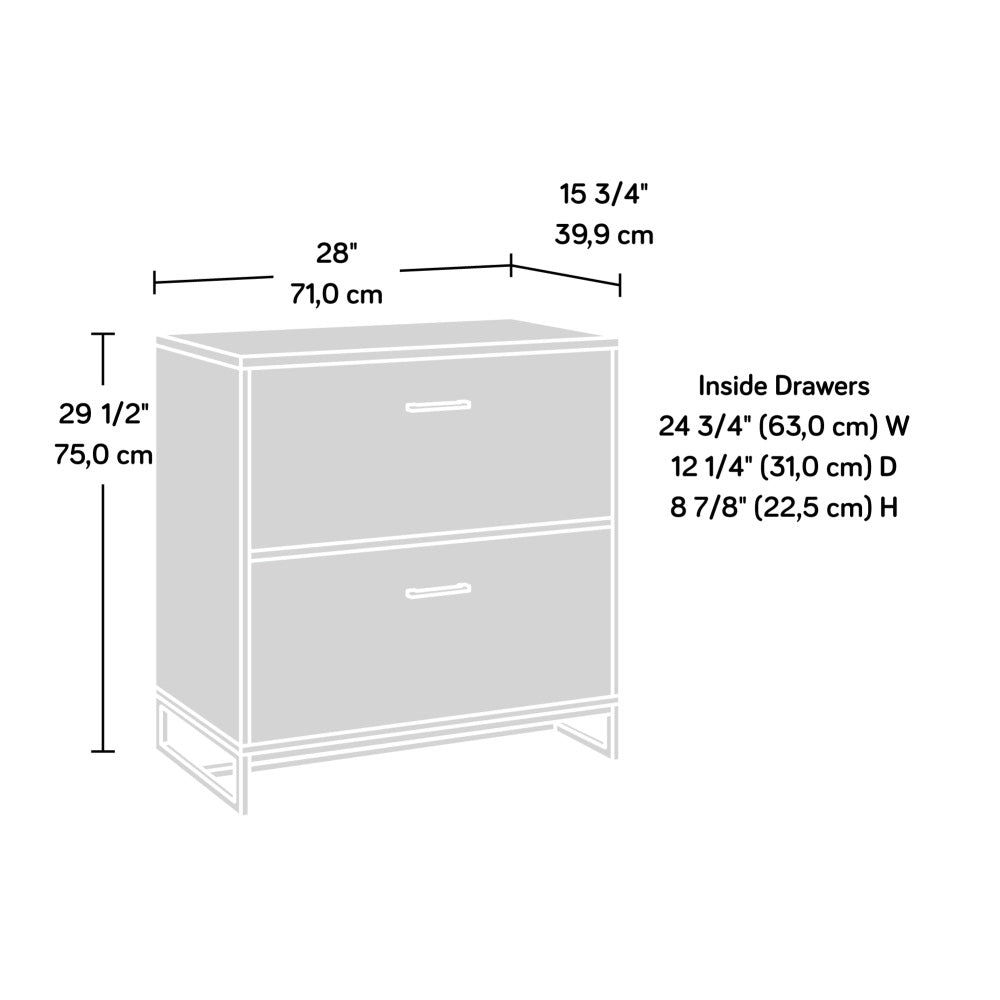 Sauder Tremont Row 2-Drawer Lateral File Cabinet, Mystic Oak Finish