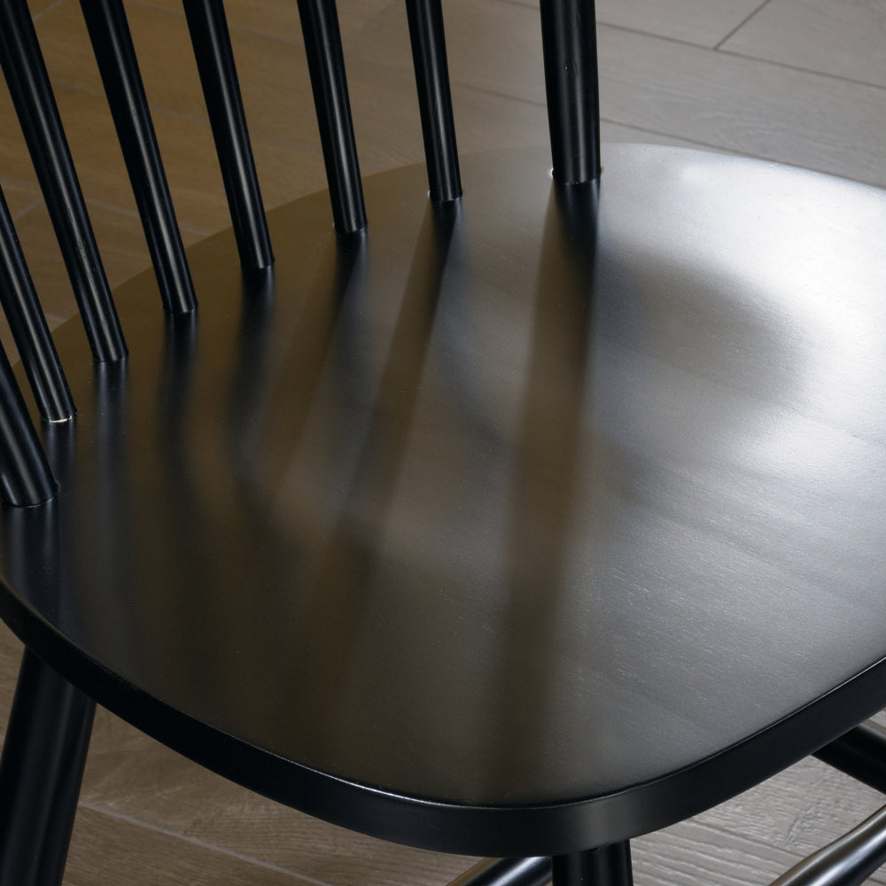 Sauder New Grange Spindle Back Chairs, Black finish, L: 20.47" x W: 21.26" x H: 36.22"