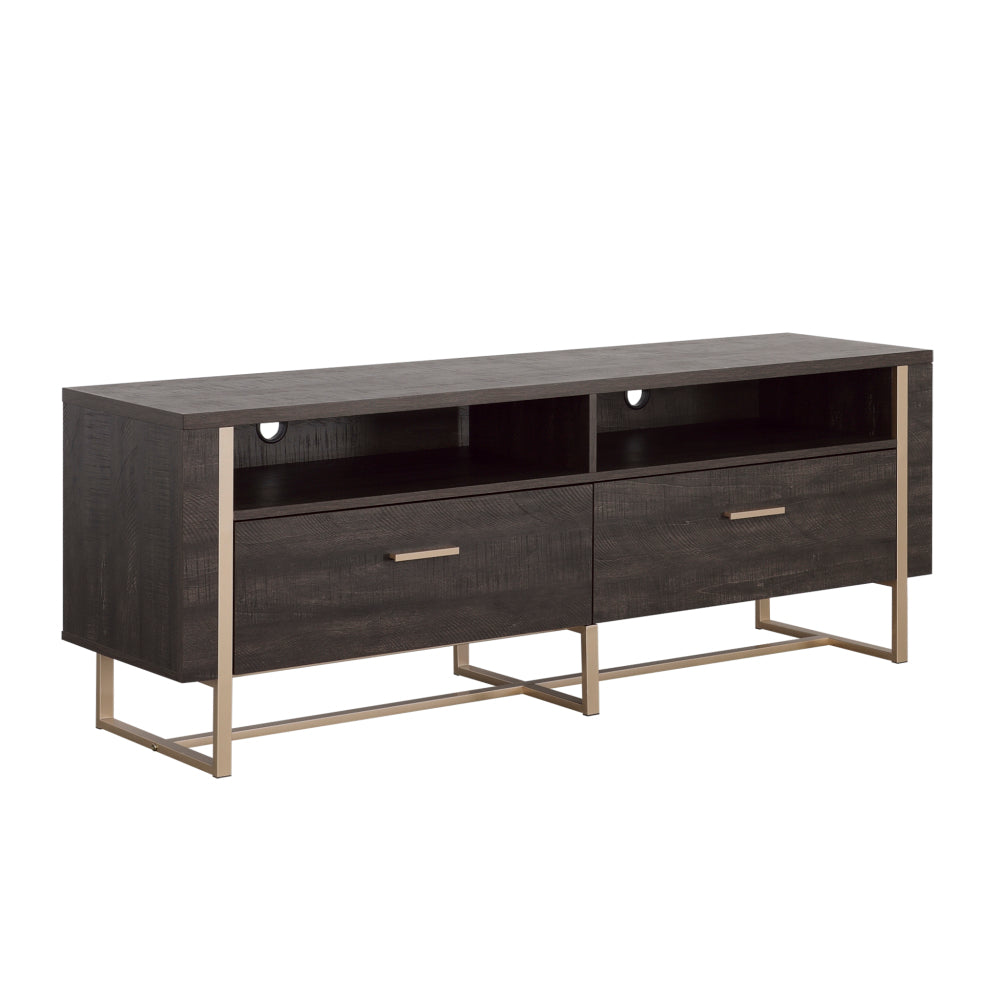 Sauder Walter Heights Engineered Wood Credenza in Blade Walnut