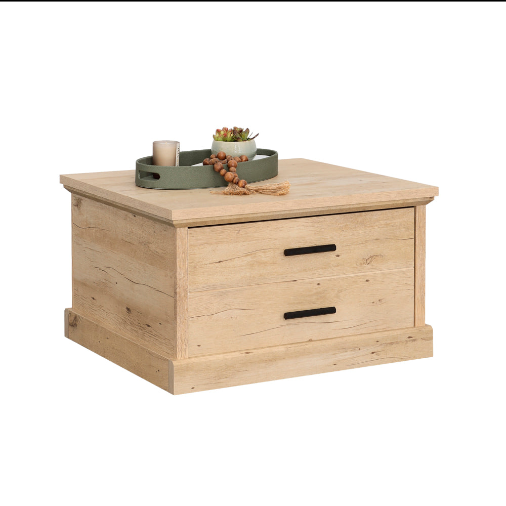 Aspen Post Storage Coffee Table Pebble Pine