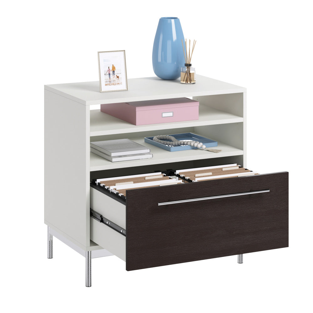 Sauder Vista Key Lateral File Ped, Pearl White Finish