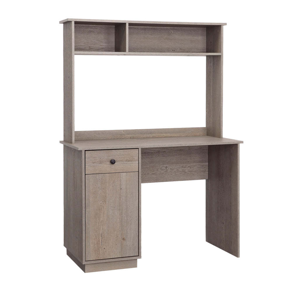 Sauder Sundar 43"W Computer Desk with Hutch, Mystic Oak