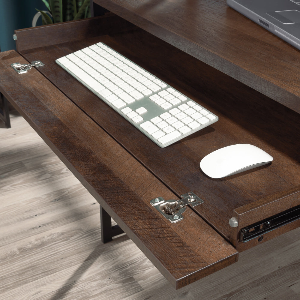 Sauder Briarbrook Computer Desk with Hutch, Barrel Oak Finish