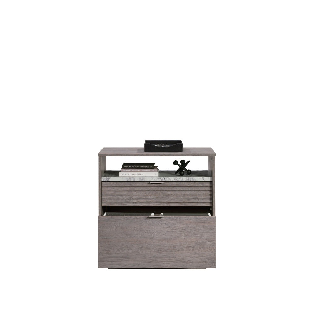 Sauder East Rock Engineered Wood Lateral File in Ashen Oak Finish