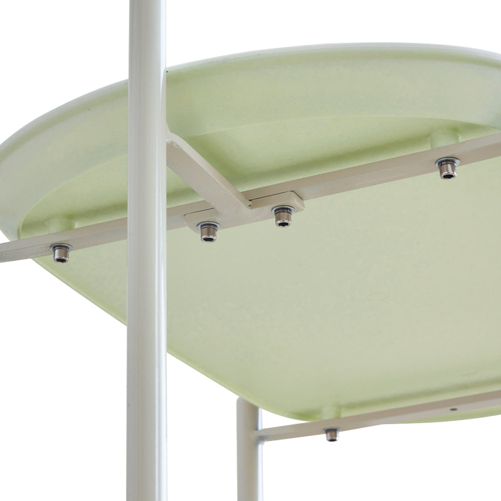 Moon storage cart (green) Nordic Internet celebrity mobile trolley kitchen simple double storage shelf living room sofa storage shelf