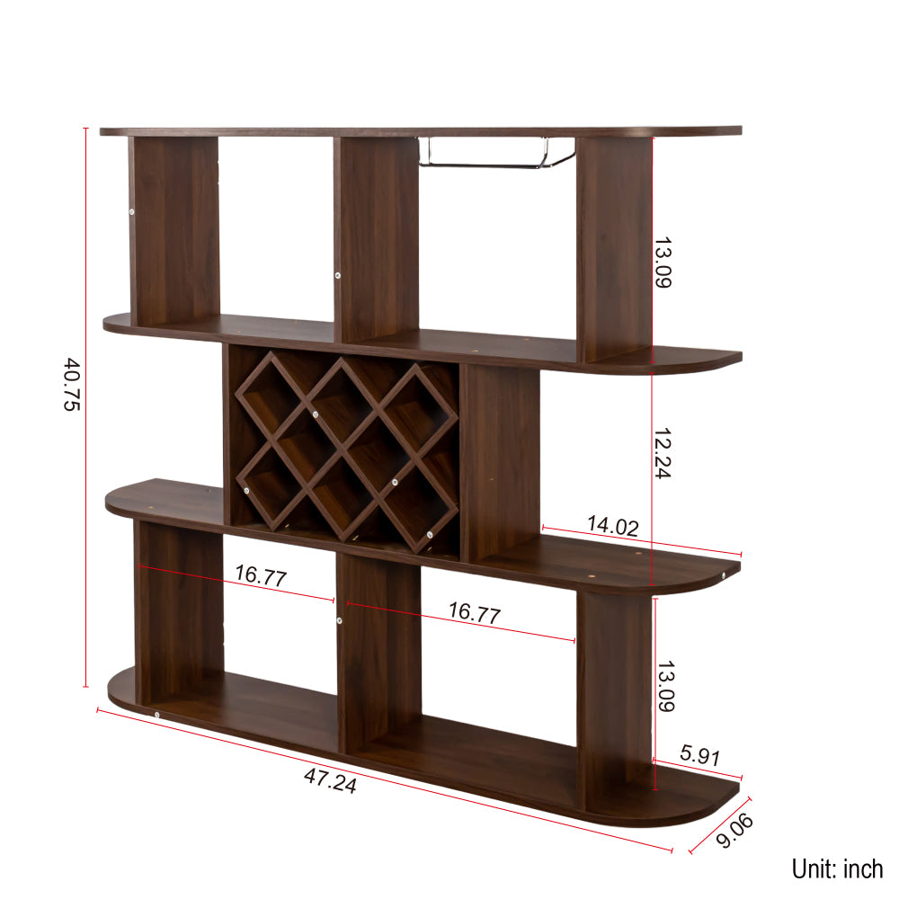 Large Wall Mounted 3 Tier  Rustic Bottle Wine Rack,Multifunctional Wooden Wall Mounted Wine Rack,Storage Rack with Wine Glass Holder,mounted wall Storage winerack Rack for Home Bar Dining Room Decor