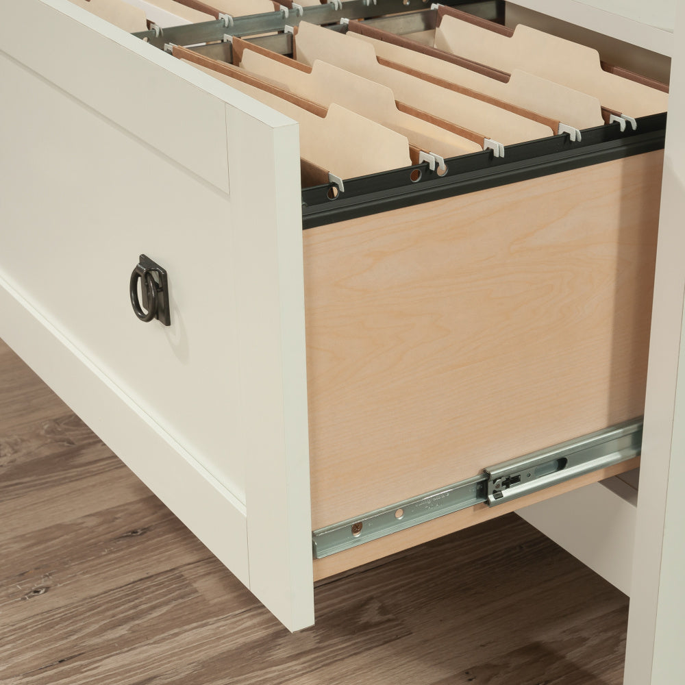 Sauder August Hill File Cabinet 1-Drawer with Open Shelf, Legal Siz