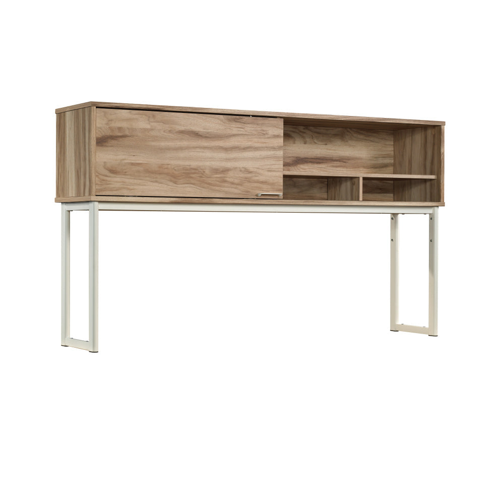 Sauder Portage Park Engineered Wood and Metal Computer Hutch in Kiln Acacia
