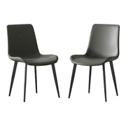 Dining Chairs 2PCS, Modern Kitchen & Dining Room Chairs, Upholstered Faux Leather Cushion Seat and Sturdy Metal Legs