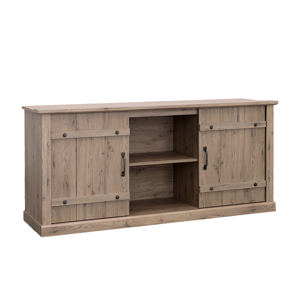 Sauder Sauder Select TV Credenza Mystic Oak with Raven Oak Accent