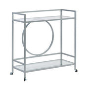 nternational Lux Rolling Bar Cart Silver  – Sauder