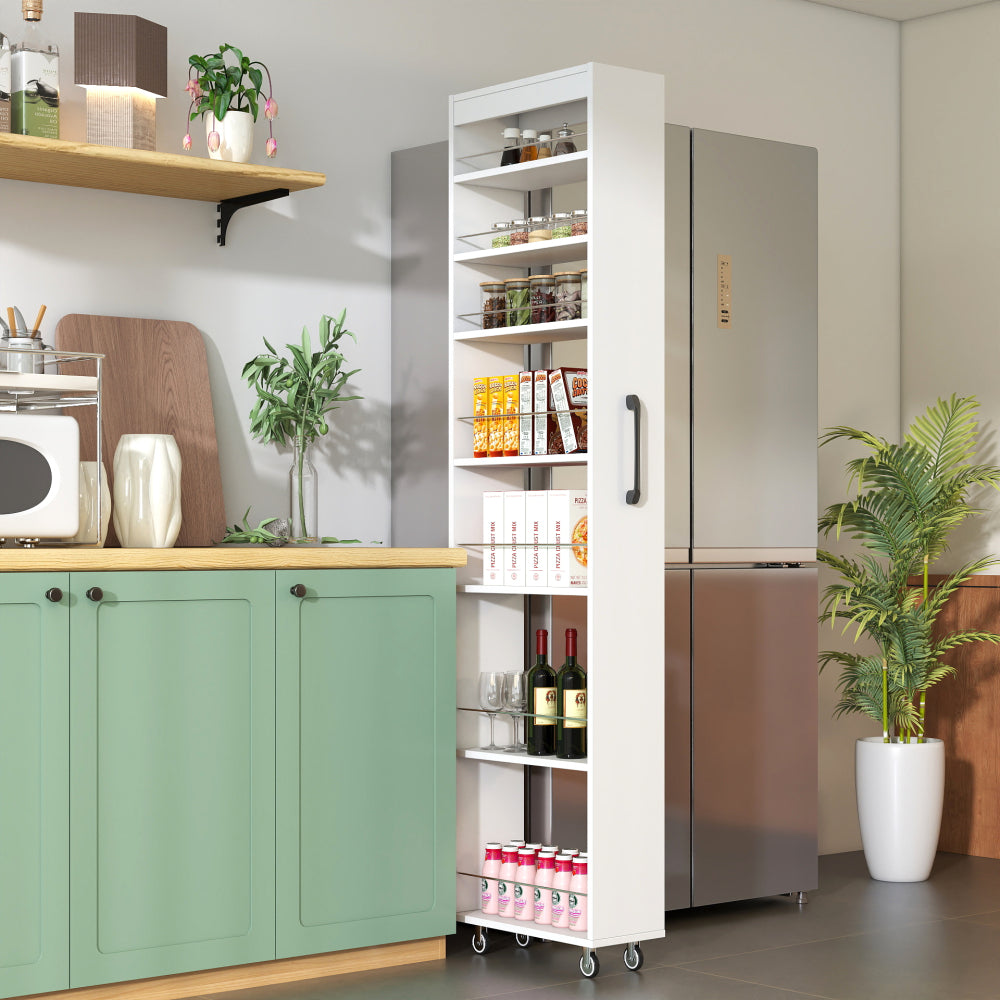 Bookcase with Three Pulled Out Doors Shelving Cabinet,3 Tier Floor Standing Bookcase,Slide Out Storage Bookcase file cabinet,Office Bedroom Living Room Hidden Storage Cabinet with Wheels