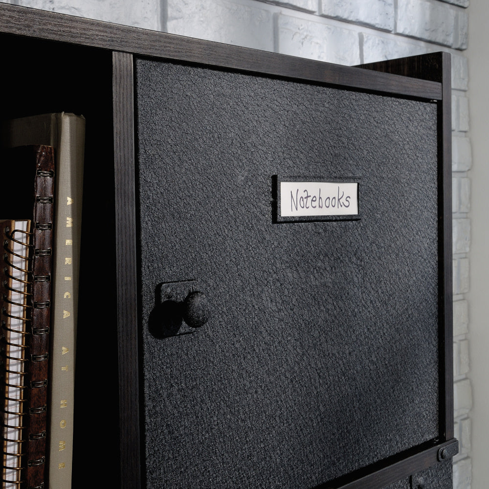 Sauder Foundry Road Engineered Wood 72" Desk Hutch in Carbon Oak