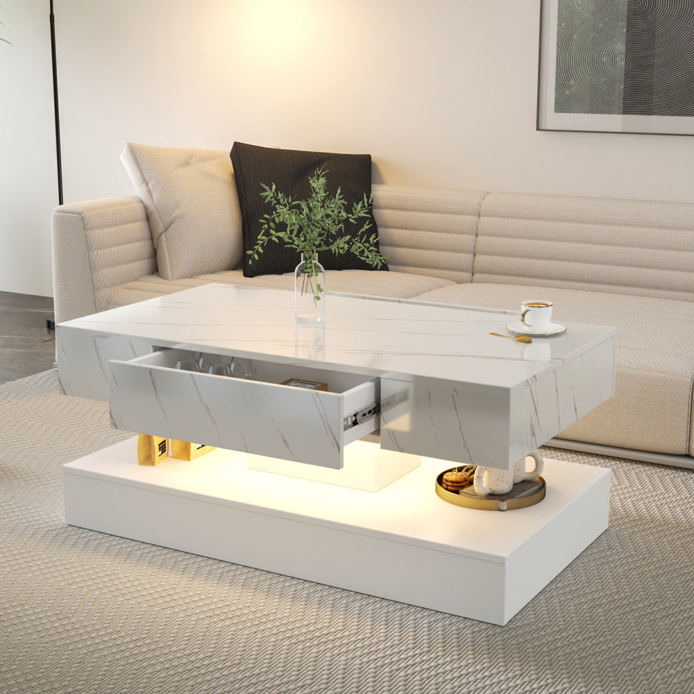 Coffee table with unique architectural shape,black
