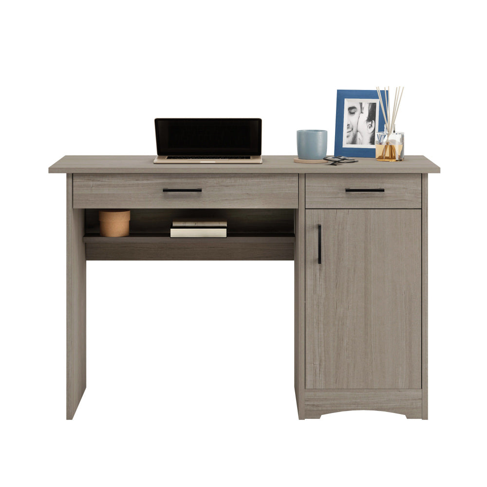 Sauder Beginnings Computer Desk with Drawers, Large Surface and Storage, Home Office Desk - Silver Sycamore Finish