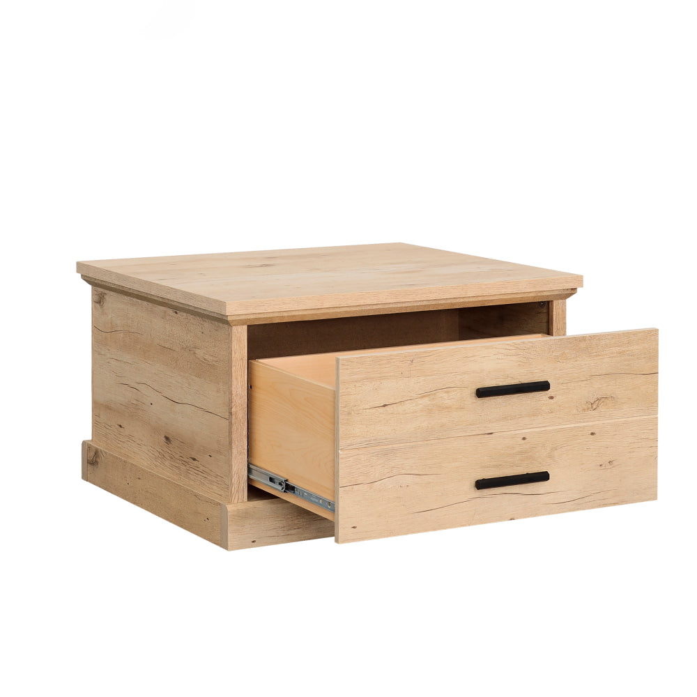 Aspen Post Storage Coffee Table Pebble Pine