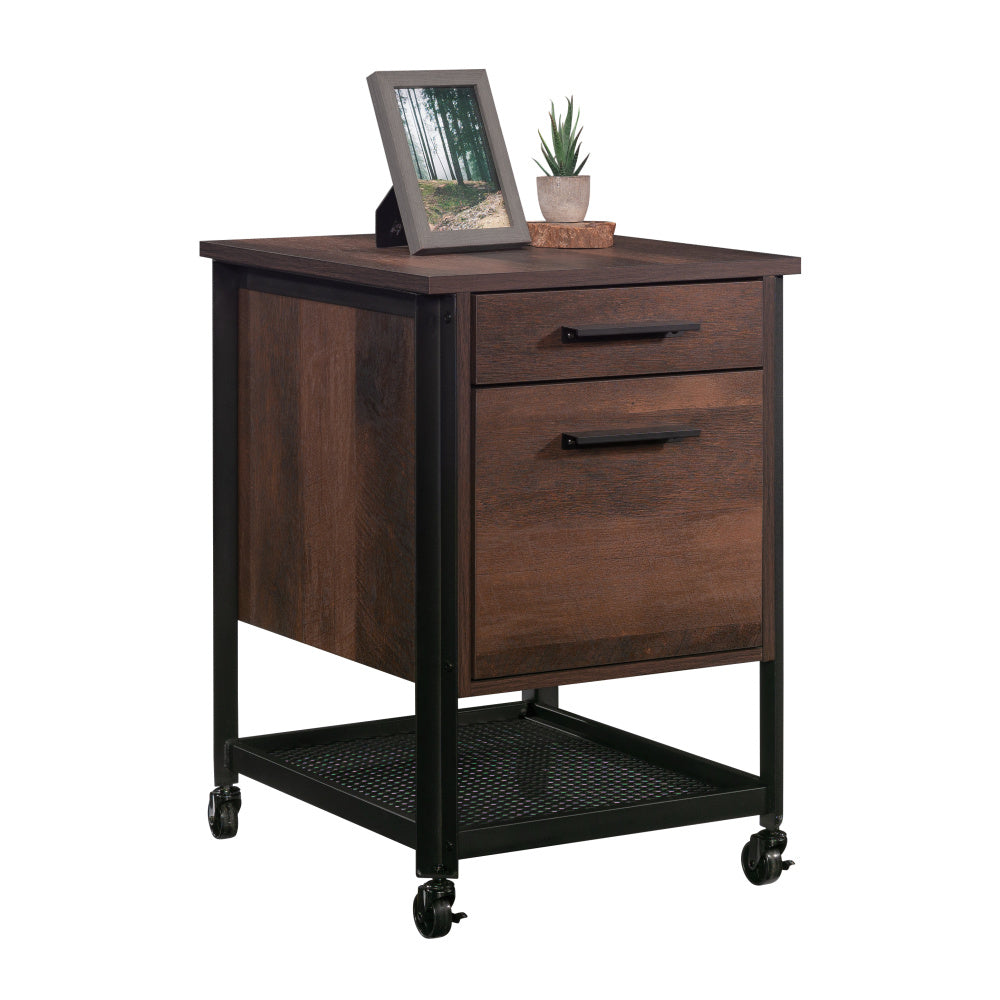Sauder Briarbrook Mobile File, L: 17.95" x W: 20.32" x H: 26.58", Barrel Oak Finish
