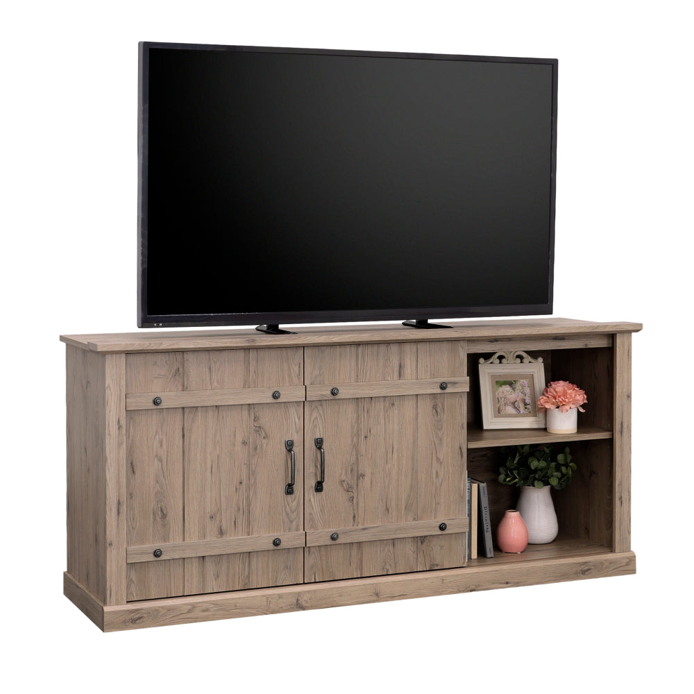 Sauder Sauder Select TV Credenza Mystic Oak with Raven Oak Accent