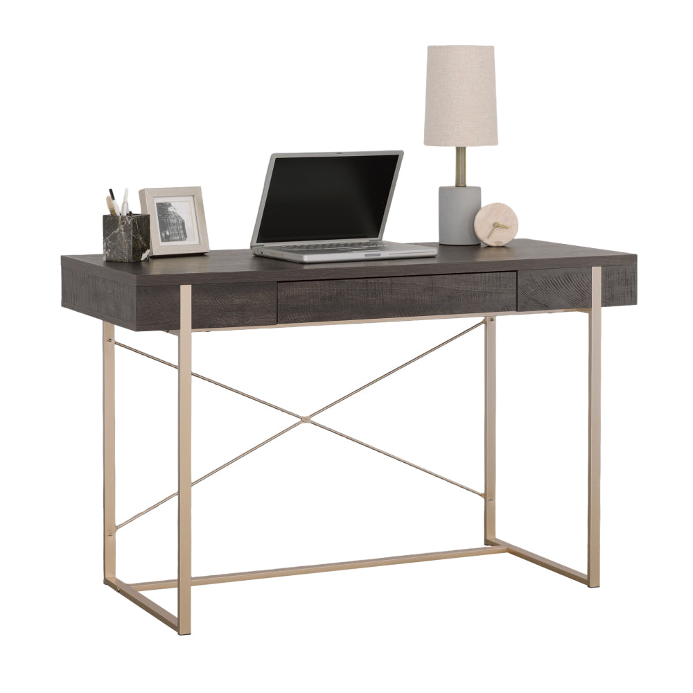 Sauder Walter Heights Engineered Wood Writing Desk in Blade Walnut