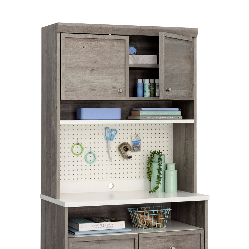 Sauder Craft Pro Series Hutch, Mystic Oak Finish