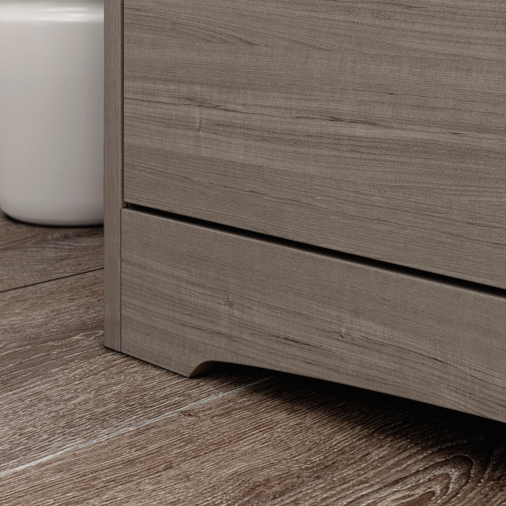 Sauder Beginnings 4-Drawer Chest of Drawers Silver Sycamore