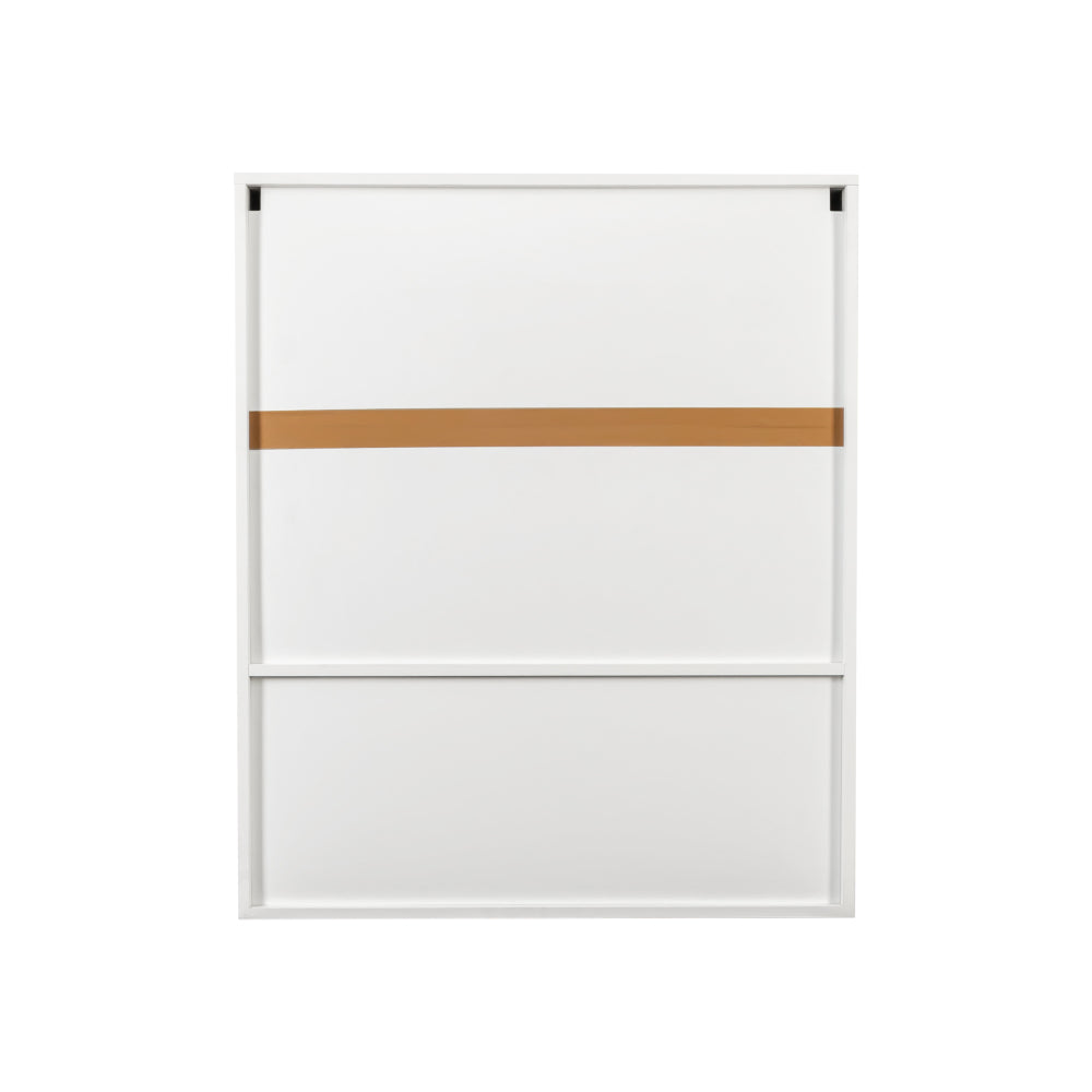 Bathroom Mirror Cabinet - Two Door Wall Cabinet Bathroom Vanity Mirror Cabinet with Facial Tissues Slot and Multifunctional Storage Area