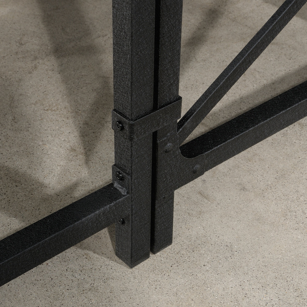 Sauder Foundry Road Engineered Wood/Metal 42" Desk Return in Carbon Oak