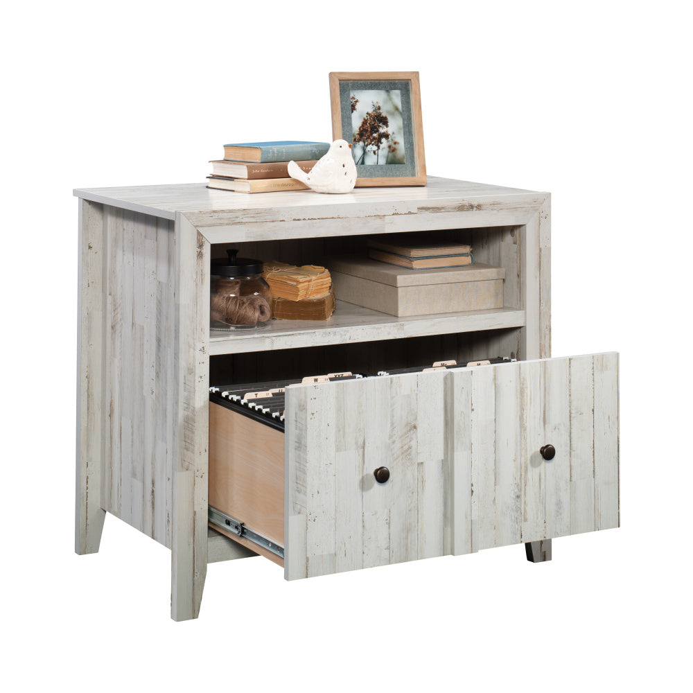 Sauder Dakota Pass Engineered Wood Lateral File Cabinet in White Plank