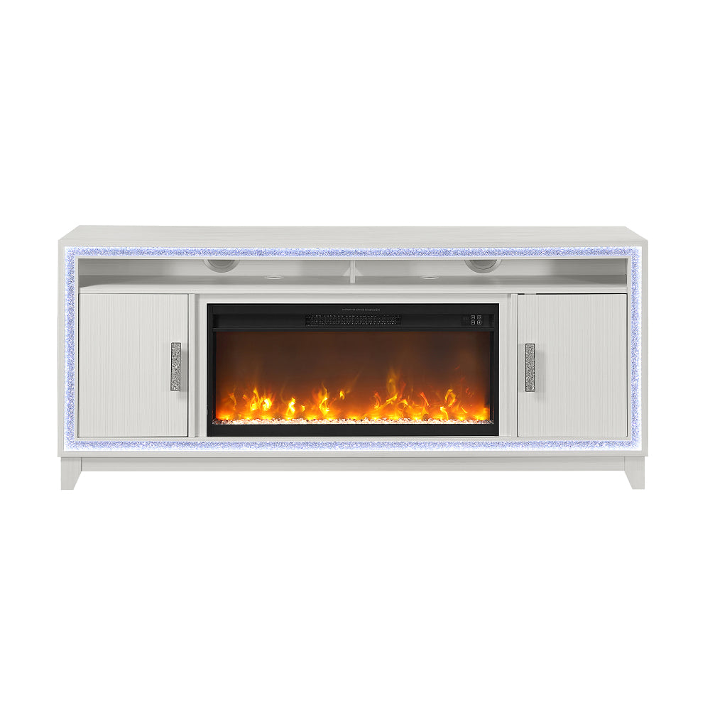 Almera White 72 Inch Fireplace