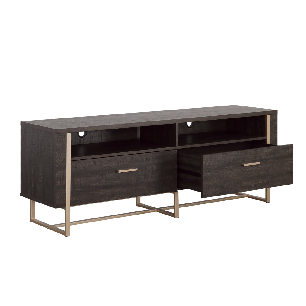 Sauder Walter Heights Engineered Wood Credenza in Blade Walnut