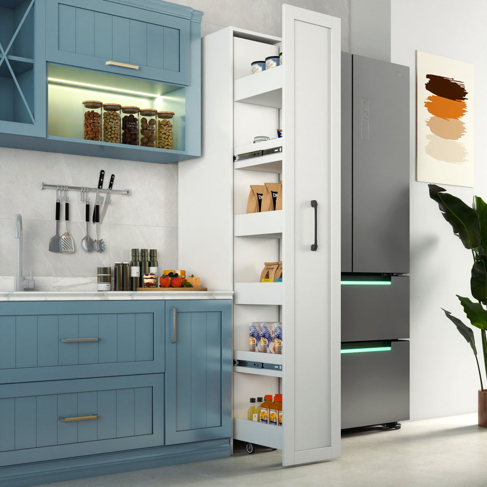 Kitchen Pantry Storage Cabinet,Food Pantry Cabinet with Doors ,shelves and drawers