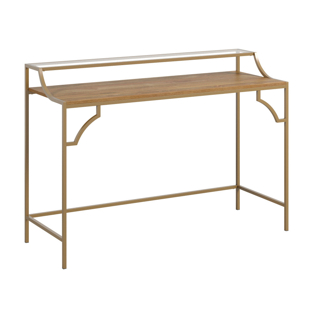 Sauder International Lux Writing Desk, Sindoori Mango Finish