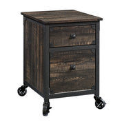 Sauder Steel River File Pedestal, L: 20.87" x W: 23.86" x H: 26.58", Carbon Oak Finish