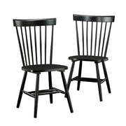 Sauder New Grange Spindle Back Chairs, Black finish, L: 20.47" x W: 21.26" x H: 36.22"