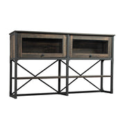 Sauder Steel River Commercial Office Hutch, Carbon Oak Finish