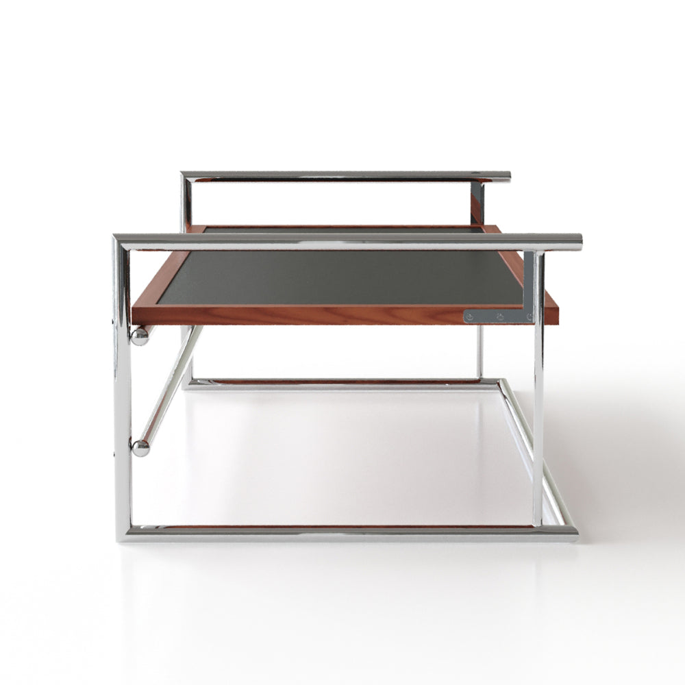 Rio coffee table Bauhaus living room small apartment tea table designer retro solid wood stainless steel tea table coffee table