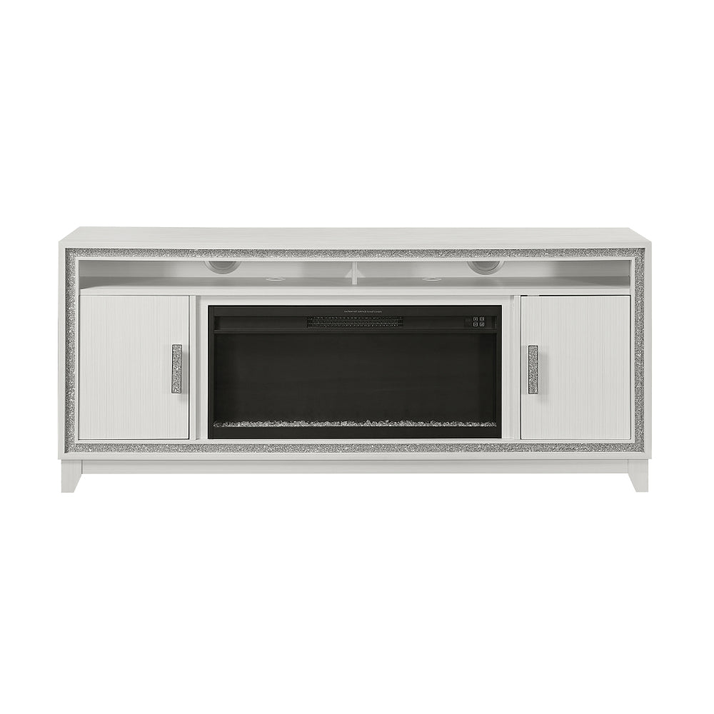 Almera White 72 Inch Fireplace