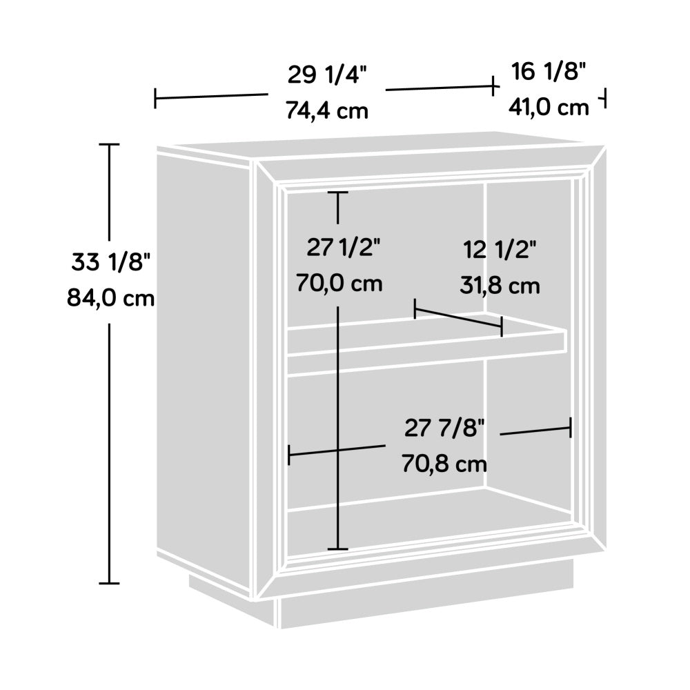 Hayes Garden 2-Shelf Office Bookcase Ashen Oak