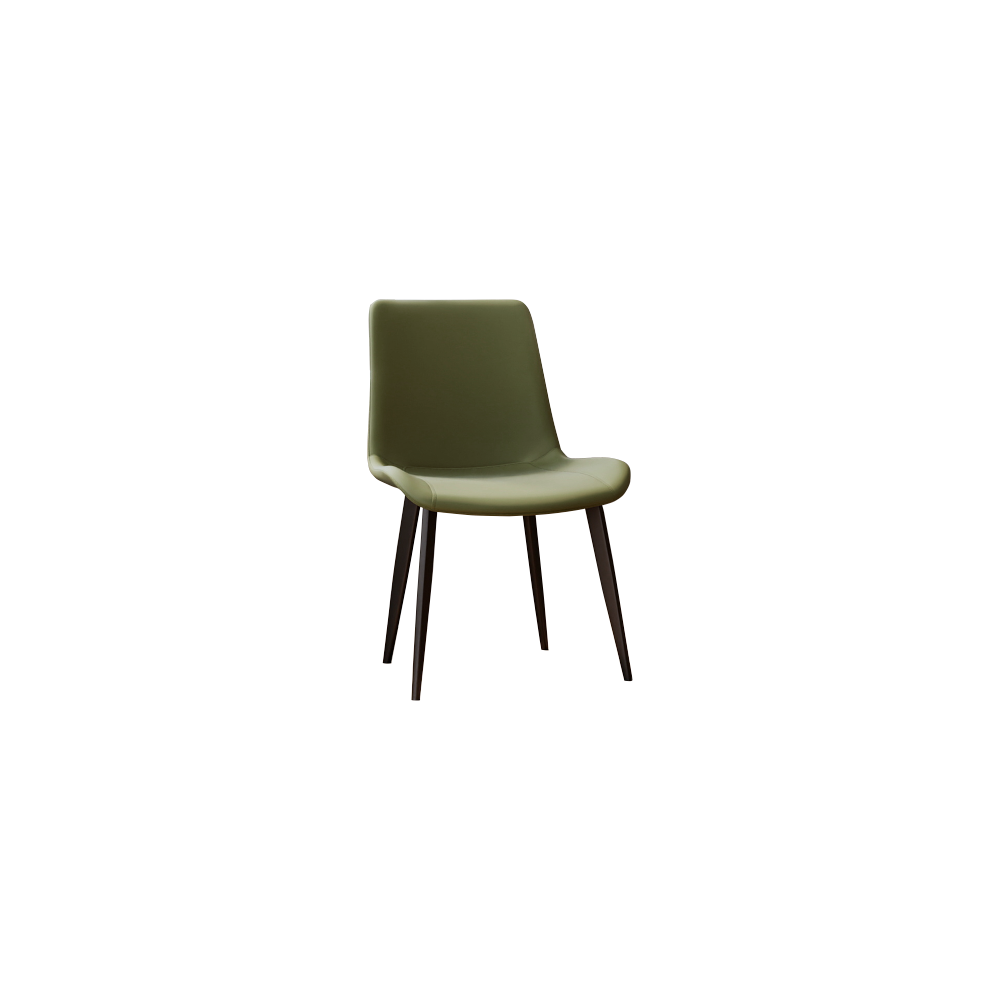 Dining Chairs 4PCS, Modern Kitchen & Dining Room Chairs, Upholstered Faux Leather Cushion Seat and Sturdy Metal Legs