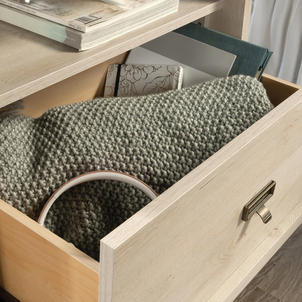 Sauder Trestle 1-Drawer Night Stand Chalked Chestnut