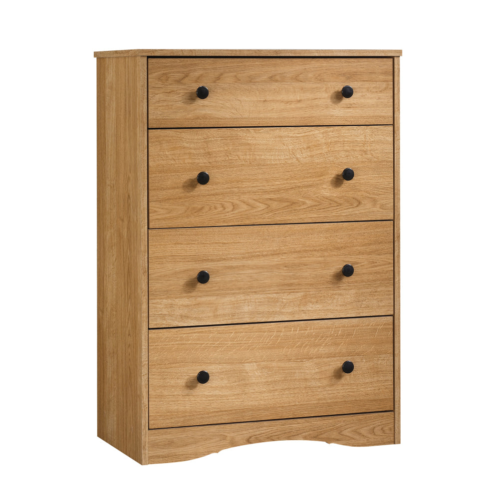 4-Drawer Chest, Brown finish