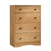 4-Drawer Chest, Brown finish