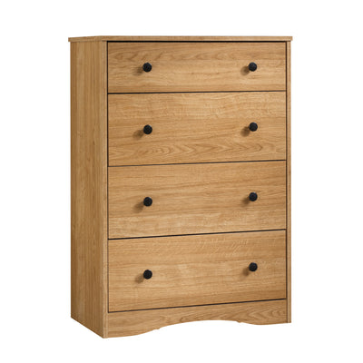 4-Drawer Chest, Brown finish