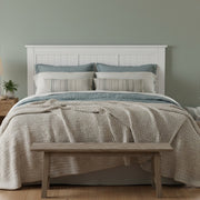 Walton Window Pane Wood Queen Panel Headboard - White